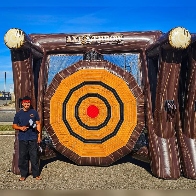 Axe Throw inflatable game rental