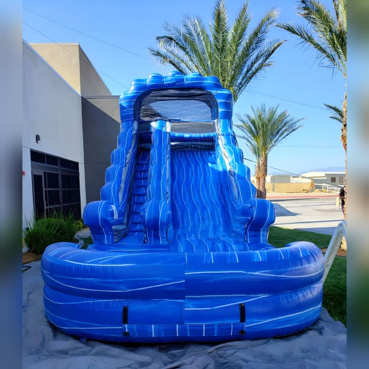15ft Dark Blue Marble water slide rental