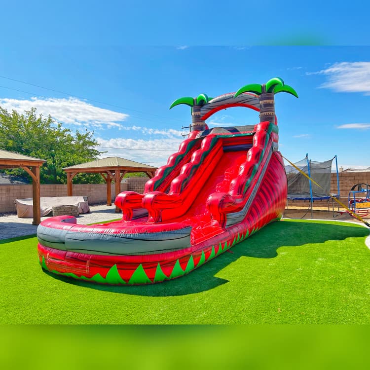 15ft Red Hot Tropical water slide rental