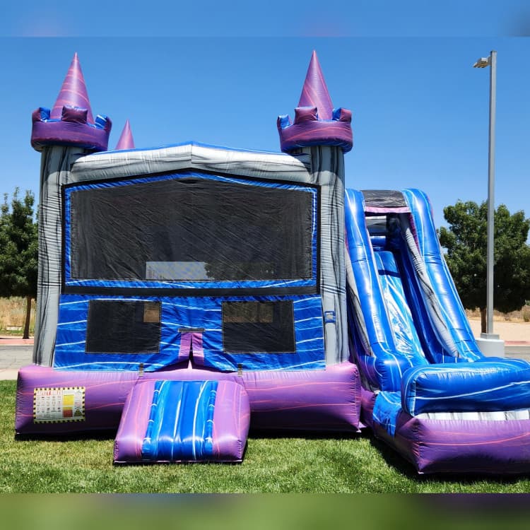 Purple combo bounce house