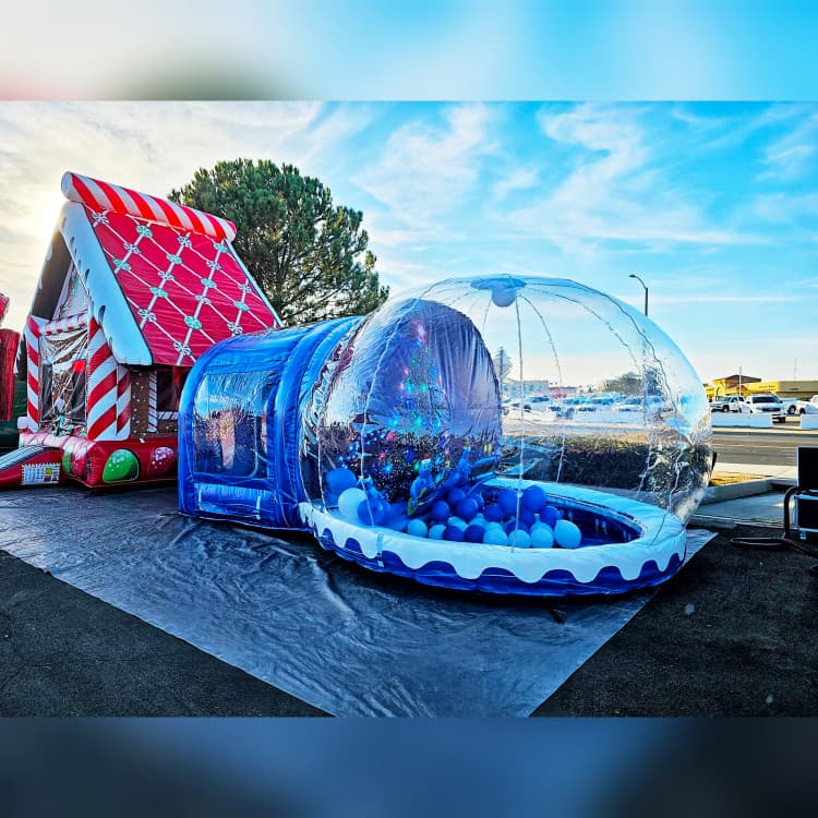 Snow globe photo op inflatable rental