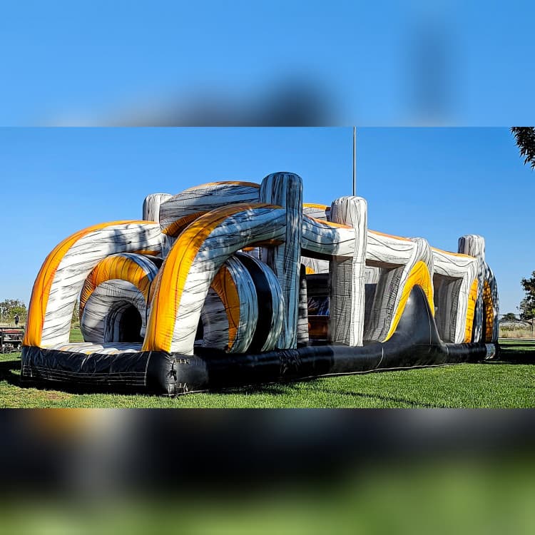 38ft Golden Road obstacle course rental