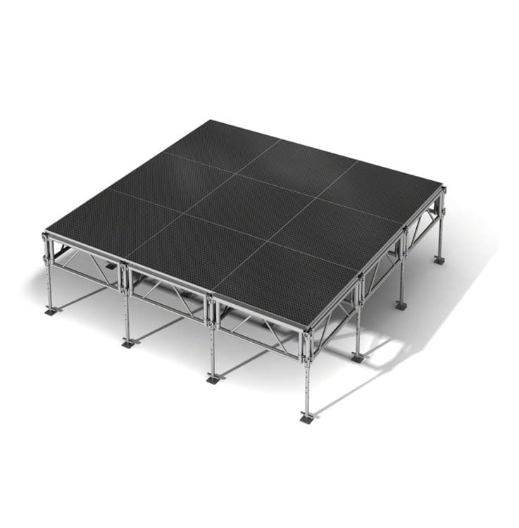 12x12 ft black aluminum stage rental
