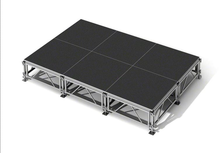 8x12 ft black aluminum stage rental