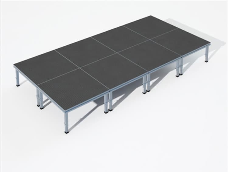 8x16 ft black aluminum stage rental