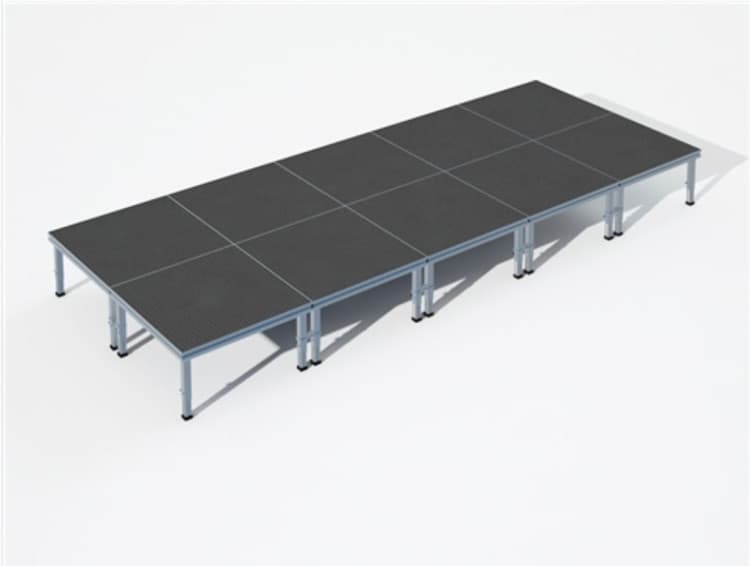 8x20 ft black aluminum stage rental